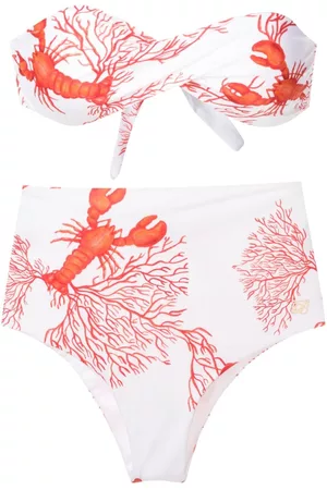 Brigitte Damen High-waisted Bikinis - Sea life-print high-waisted bikini set