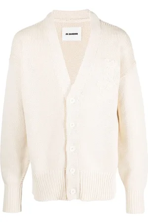 Jil Sander Cardigan mit Logo-Stickerei