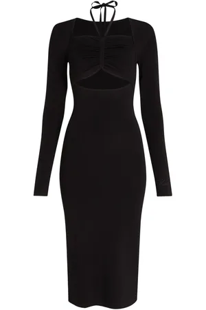 Karl Lagerfeld Geripptes Midikleid