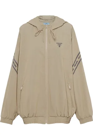 Prada Kapuzenjacke mit Logo-Stickerei