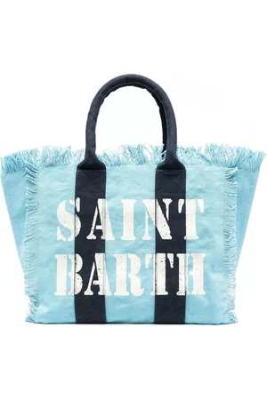 MC2 SAINT BARTH Damen Shopper - Distressed logo-print tote bag