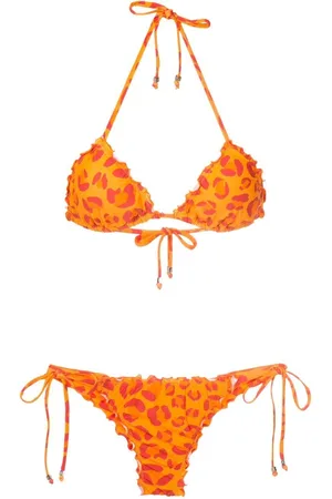 AMIR SLAMA Bikinioberteil mit Leoparden-Print