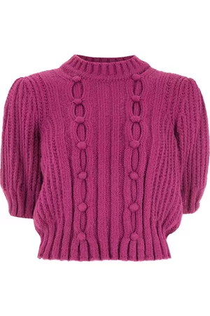 CECILIA PRADO Damen Kurze Hosen - Cable-knit short-sleeved knitted top
