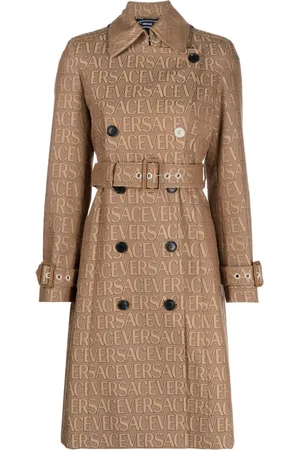 VERSACE Allover-jacquard trench coat