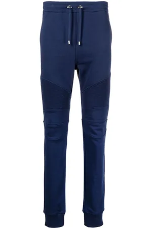 Balmain Gerippte Jogginghose mit Logo-Print