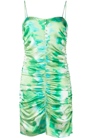 Ganni Marina Midikleid aus Bio-Seide