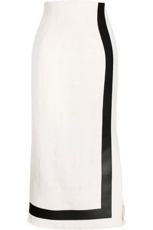 MAME KUROGOUCHI Damen Röcke - High-waisted striped tweed skirt