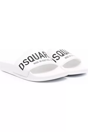 Dsquared2 Clogs & Pantoletten - TEEN logo-print open-toe slides