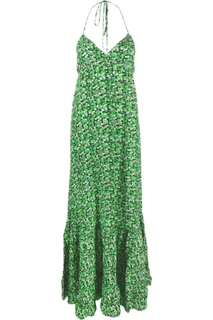 ROTATE Maxikleid mit Blumen-Print