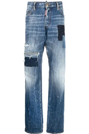 Dsquared2 Patchwork-Jeans im Distressed-Look