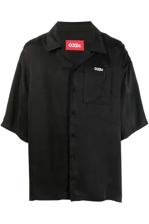 032c Hemd aus Lyocell mit Logo-Print