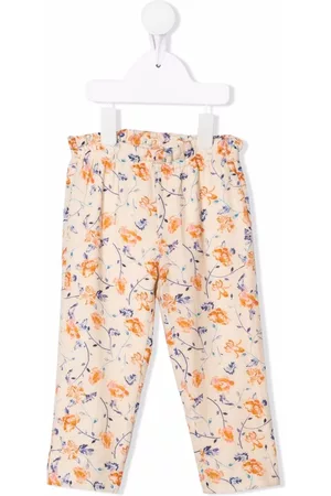 BONPOINT Chinos - Floral-print elasticated trousers
