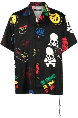 MASTERMIND JAPAN Hemd mit Logo-Print