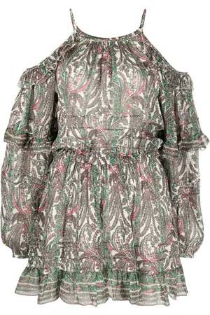 Isabel Marant Schulterfreies Kleid mit Print