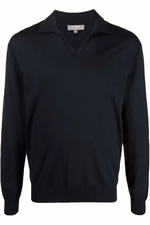 N.PEAL Pullover mit Poloshirtkragen