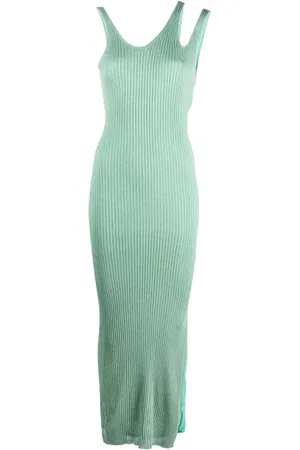 Simkhai Geripptes Ivette Midikleid