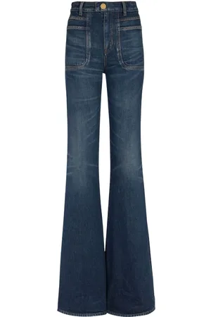 Balmain Schlagjeans mit hohem Bund