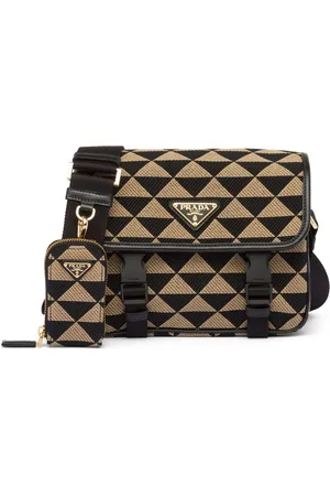 Prada Bestickte Symbole Kuriertasche