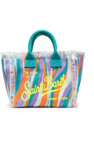 MC2 SAINT BARTH Damen Strandtaschen - Vanity wave-print beach bag