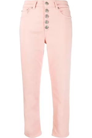 Dondup Damen Tapered Jeans - Cropped dyed tapered jeans