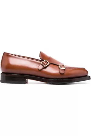 santoni Herren Elegante Schuhe - Double-buckle leather monk shoes