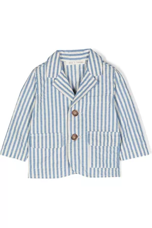 Zhoe & Tobiah Blazer & Sakkos - Vertical-stripe notched-lapels blazer