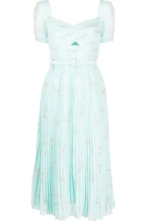 Self-Portrait Chiffonkleid mit Blumen-Print