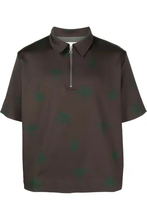 Jil Sander Poloshirt mit Palmen-Print
