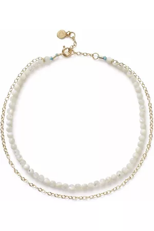 The Alkemistry Damen Bodies - 18kt yellow gold mother-of-pearl anklet