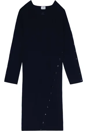 Courrèges Kleid mit rundem Ausschnitt