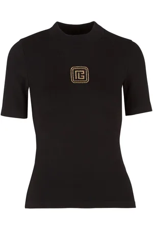 Balmain T-Shirt mit Logo-Stickerei