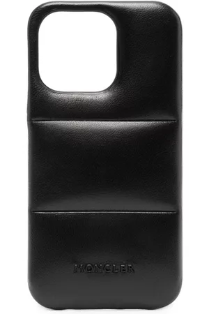 Moncler Herren Handy - Embossed-logo leather iPhone 13 case
