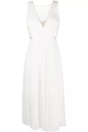 NISSA Damen Cocktail & Partykleider - Crystal-embellished pleated silk dress
