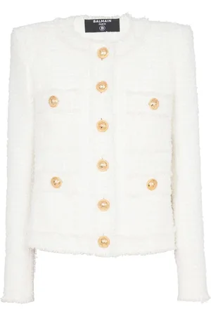 Balmain Einreihige Tweed-Jacke