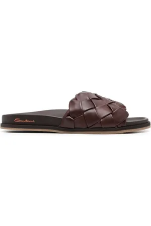 santoni Pantoletten mit Webmuster