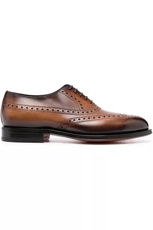 santoni Herren Elegante Schuhe - Gradient-effect brogue Oxford shoes