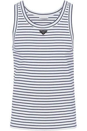 Prada Gestreiftes Trägershirt mit Logo
