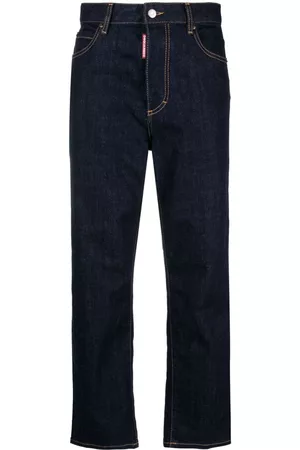 Dsquared2 Damen Straight Jeans - Logo-patch straight-leg jeans