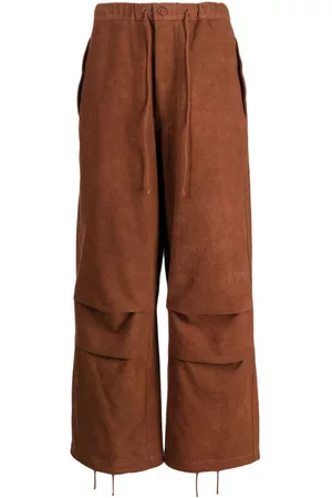 Story Herren Weite Hosen - Logo-embroidered organic cotton wide-leg trousers