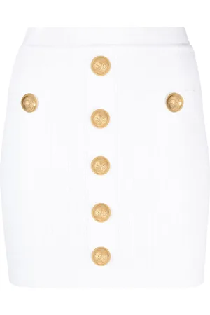 Balmain Minirock aus geripptem Strick