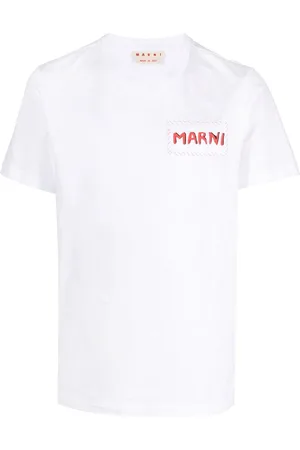 Marni T-Shirt mit Logo-Patch