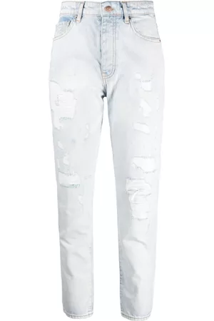 Armani Exchange Damen Tapered Jeans - Distressed-effect tapered jeans