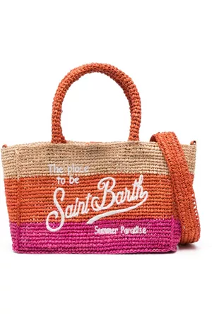 MC2 SAINT BARTH Damen Shopper - Logo-embroidered interwoven tote bag