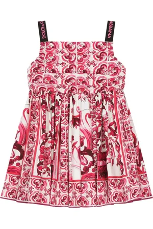 Dolce & Gabbana Trägerkleid mit Majolica-Print