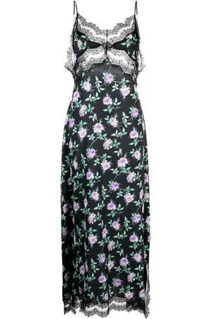 Msgm Kleid mit Rosen-Print
