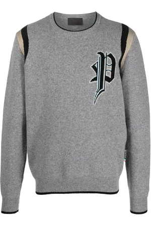Philipp Plein Intarsien-Pullover mit Logo