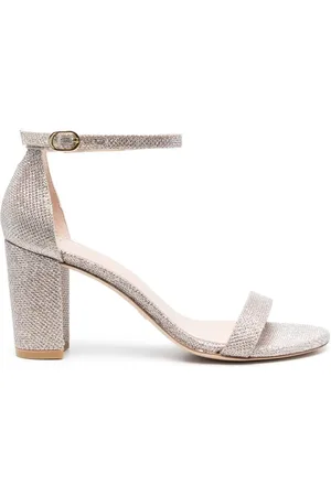 Stuart Weitzman Nearlynude Sandalen mit Glitter 70mm