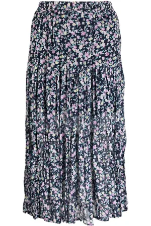 B+AB Faltenrock mit Blumen-Print