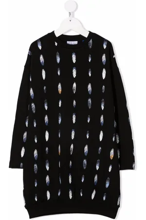 MARCELO BURLON Sweatshirtkleid mit Feder-Print