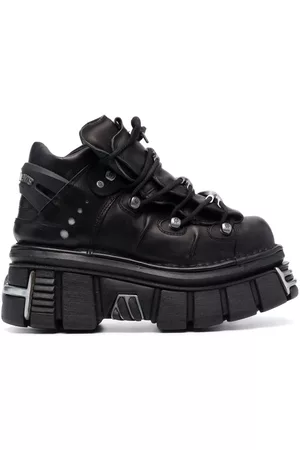 Vetements Damen Röcke - X New Rock leather platform boots